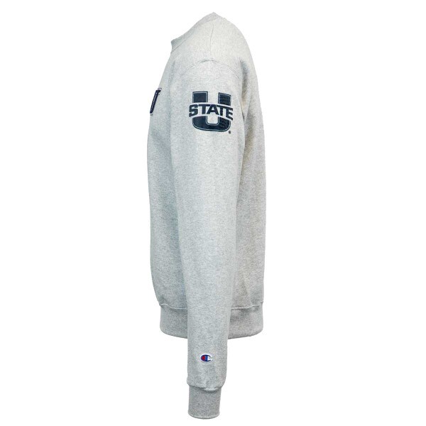 USU U-State Fleece-Lined Crew Sweatshirt Gray